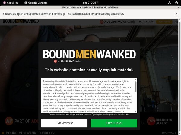 Bound Men Wanked Account New