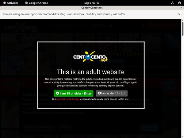 Centoxcento.net Exit Discount