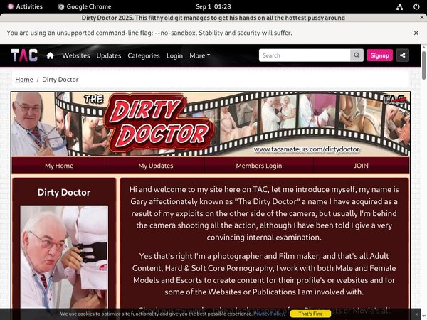 Dirty Doctor Login Password