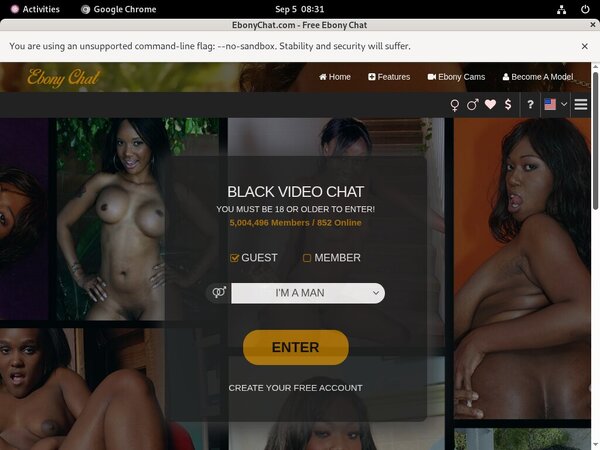 Ebonychat.com Credit Card