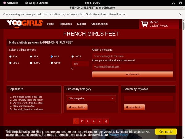 FRENCHGIRLSFEET Passwords Accounts