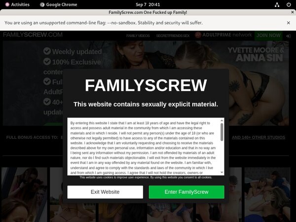 Family Screw Create Account