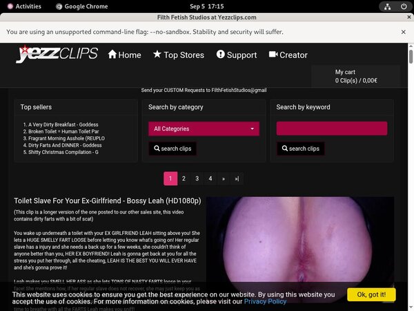 Free Login For FilthFetishStudios