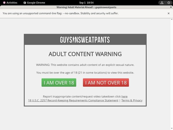 Guysinsweatpants.com Discount Url