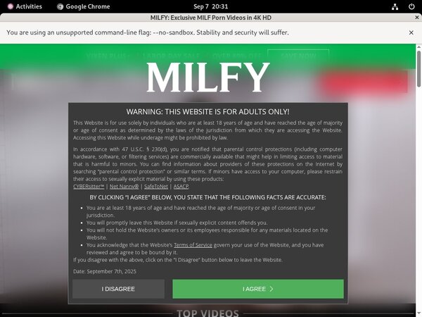 Milfy.com With Discover Card