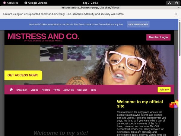 Mistressandco. Username