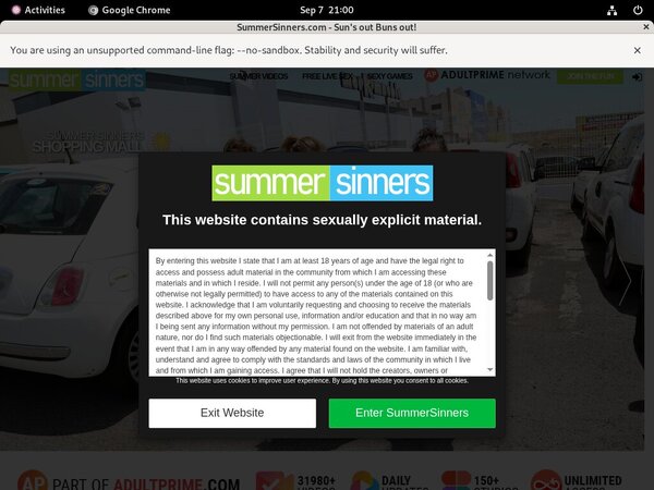 Summersinners.com Discount Signup