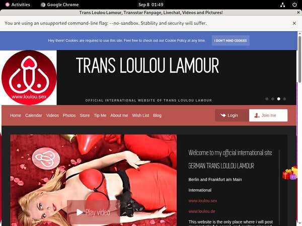 Trans Loulou Lamour Signup Page